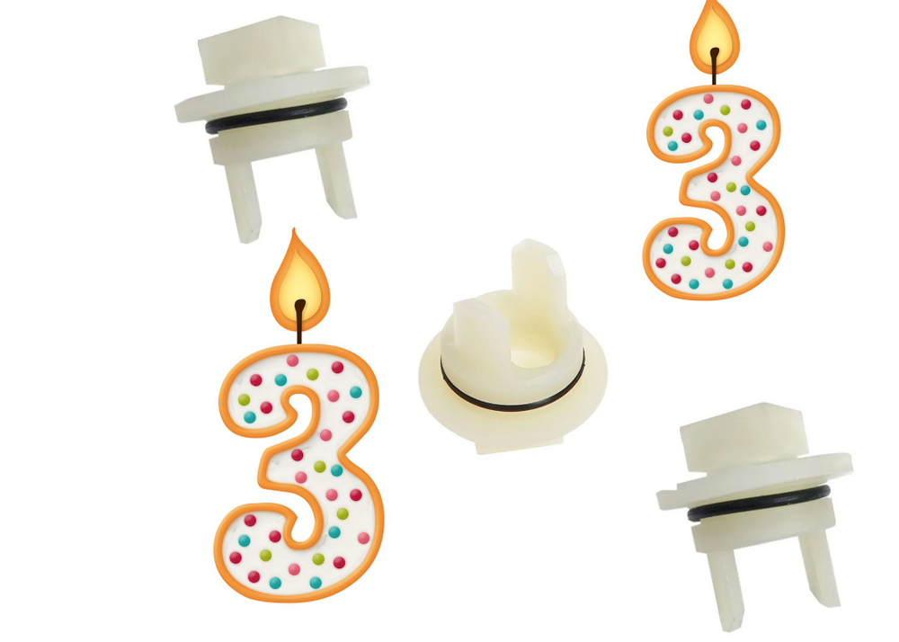 ТРИ! Втулки шнека мясорубки 3 штуки 020470 MGR004UN (Бош)