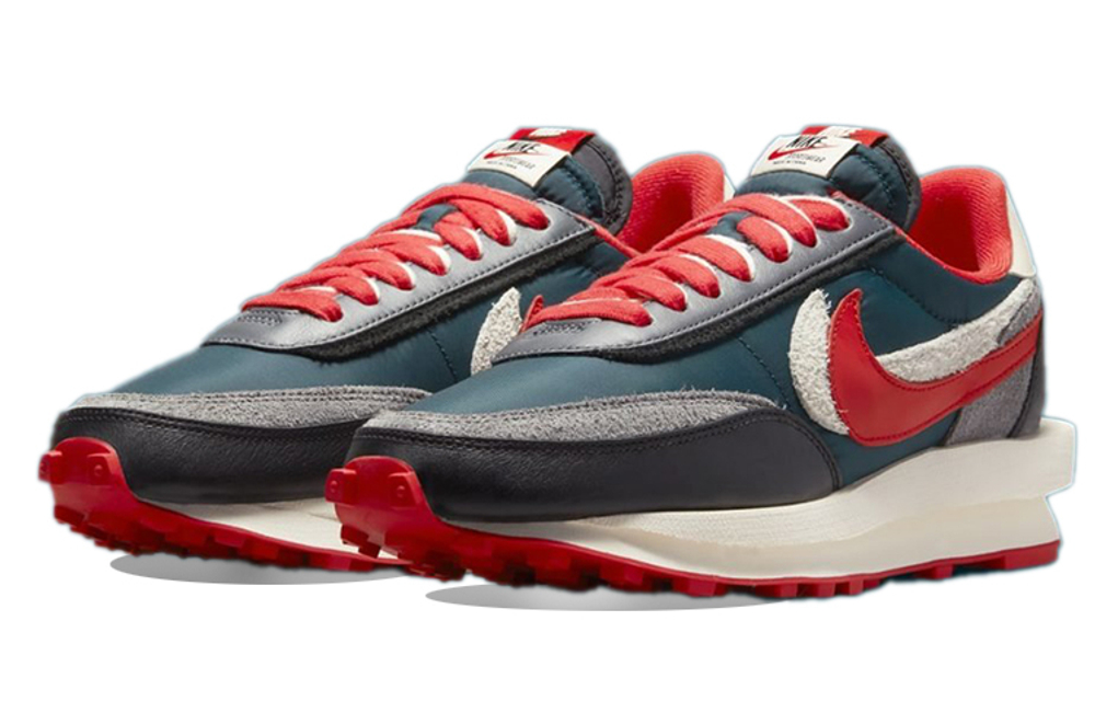Кроссовки Sacai X Undercover X Nike Ldwaffle Midnight Spruce And University Red
