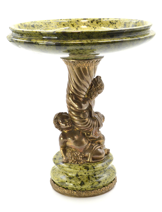 Ваза-чаша, бронза, серпентинит (змеевик). Вторая половина ХХ века, Урал (?), Россия.