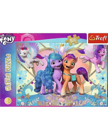 Puzzle - &quot;100 Glitter&quot; - Glitter Ponies / Hasbro My Little Pony Movie 2021