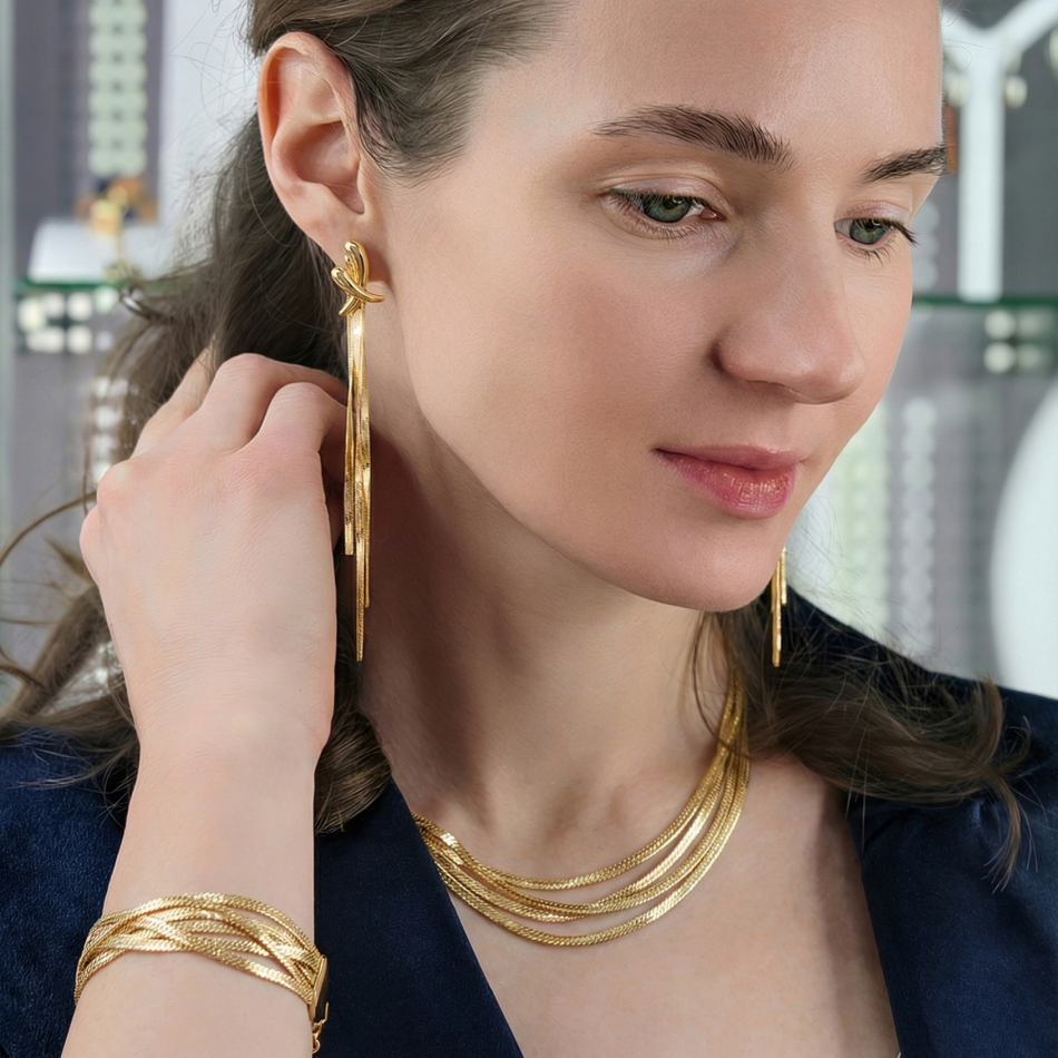 Серьги Fiore Luna ABE30878-01 G