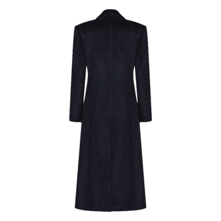 Пальто двубортное теплое на пуговицах