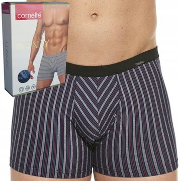 Трусы мужские боксеры  Cornette Infinity 912/79 в тёмно-синюю с красным полоску