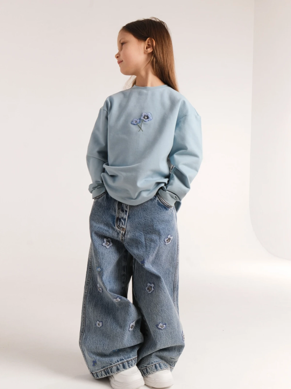 Лонгслив NEZABUDKA CHILD, голубой