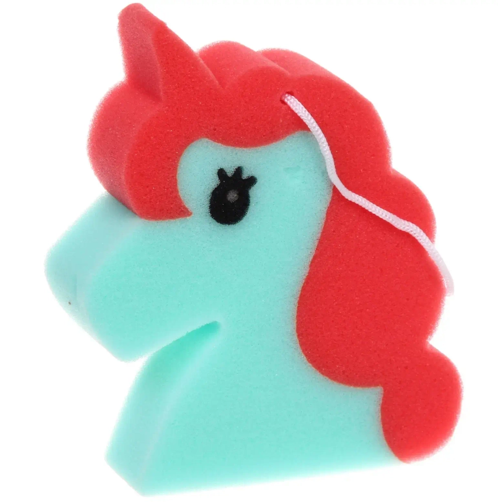 Губка для тела детская банная поролоновая «Единорог», 12*17см