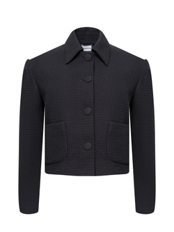 Жакет черный твидовый