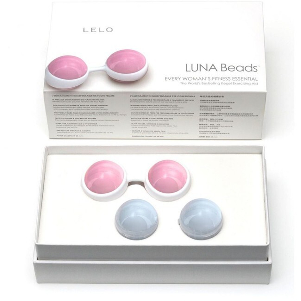 Вагинальные шарики премиум класса Luna Beads (Цвет: розовый,голубой)