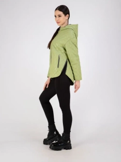 Куртка кожаная двухсторонняя с капюшоном демисезон