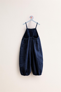 ZARA TIMELESS - ДЛИННЫЙ КОМБИНЕЗОН В ПОЛОСКУ, ИНДИГО