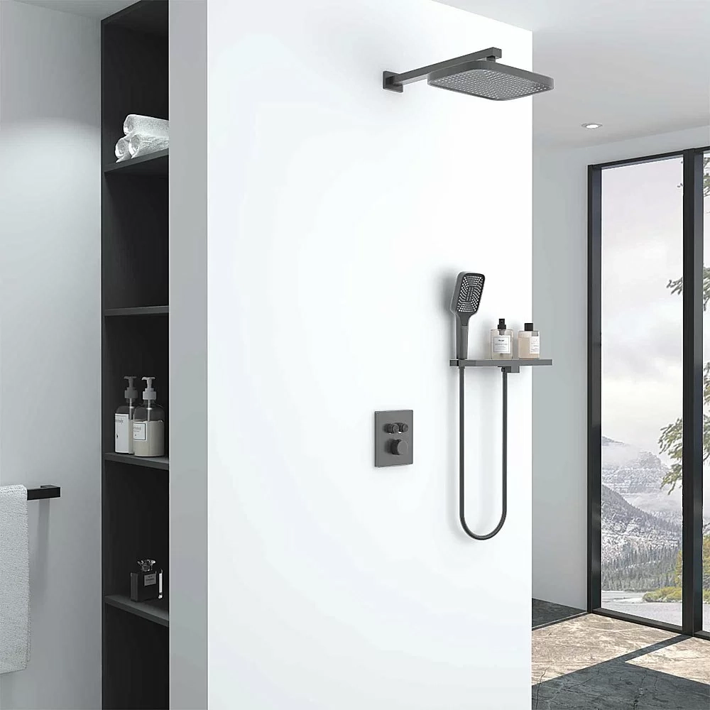 Душевая система Vincea Inspire VSFW-321MT1RGM вороненая сталь