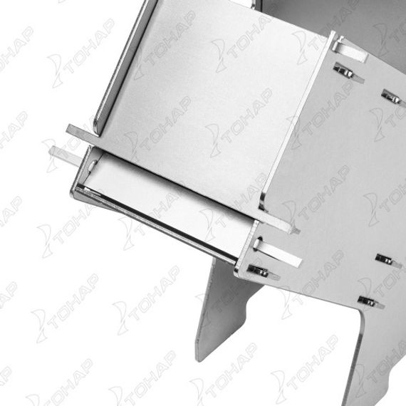 Турбо-печь походная, складная ПМ-04С в чехле, 374х169х440мм, сталь 3,0мм (T-HS-PM-04S) Helios