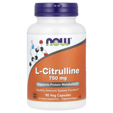 Now Foods L-Citrulline 750 mg 90 Veg Capsules , Цитруллин