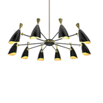 Ceiling design lamp  Duke by Delightfull (10 lampshades,  Black)