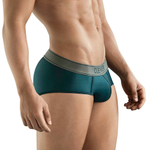 Зеленые мужские трусы-брифы Clever Natura Piping Brief