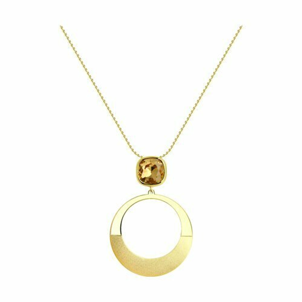 Колье из золочёного серебра с кристаллом Swarovski