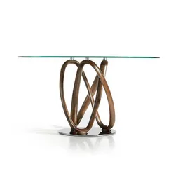 Круглый обеденный стеклянный стол DT801 /1021 Ø130