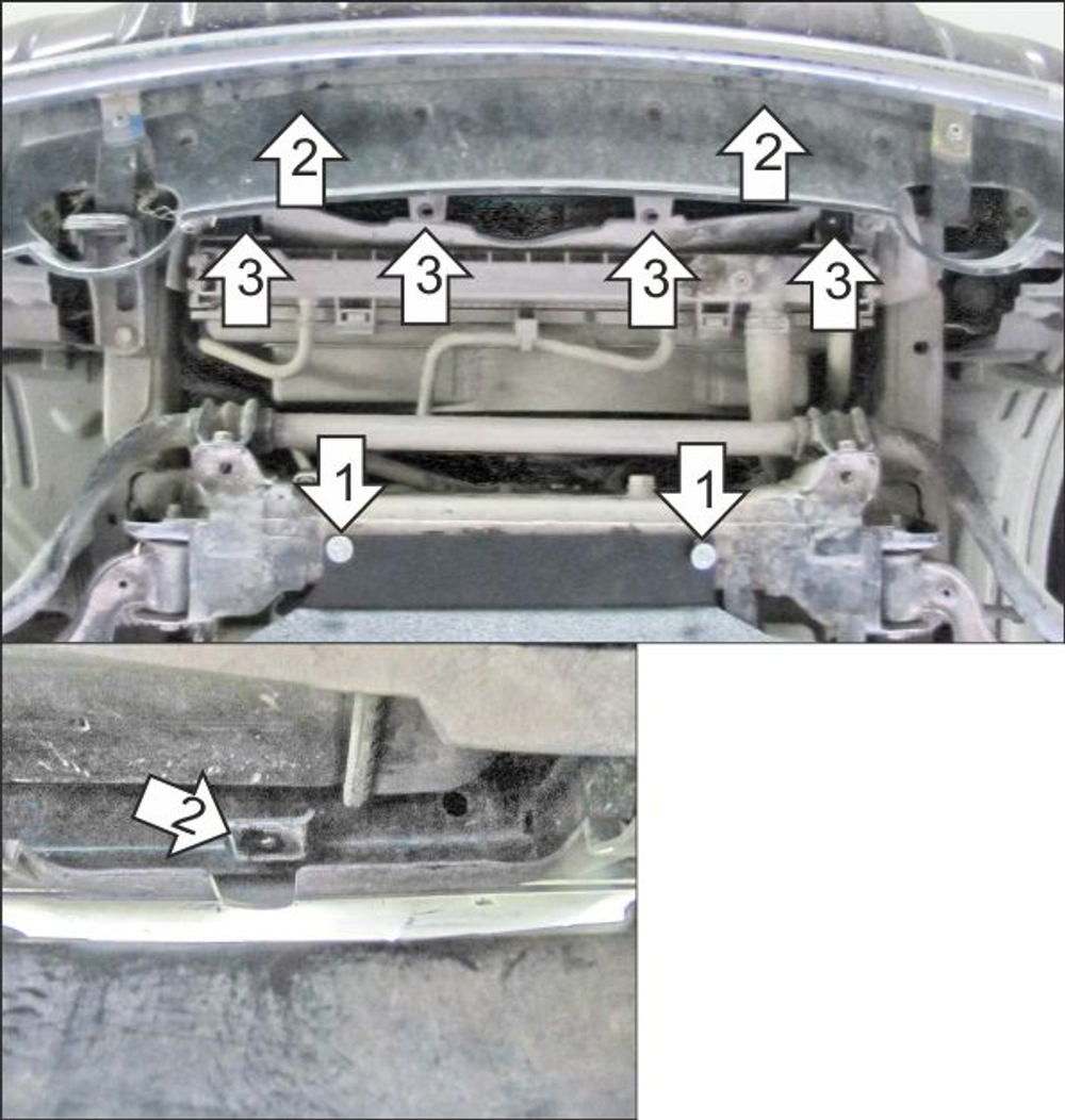 Защита радиатора. 2 мм, Сталь. для Nissan Pathfinder 2010-2014, Motodor.71406