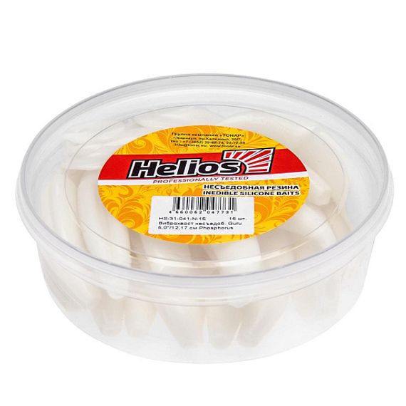 Виброхвост несъедоб. Guru 5,0&#39;/12,7 см Phosphorus 15шт. (HS-31-041-N-15) Helios