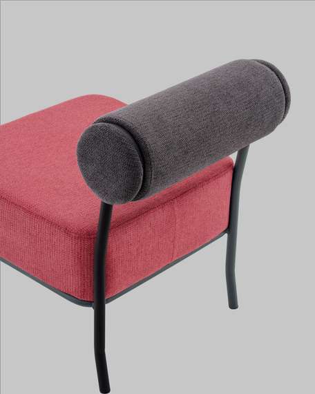 Лаунжж-кресло Roller, тёмно-серое, бордо