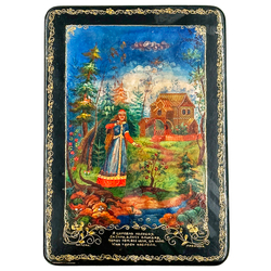 Лаковая шкатулка Сказка о мертвой царевне и о семи богатырях. Лабутина. Мстёра.