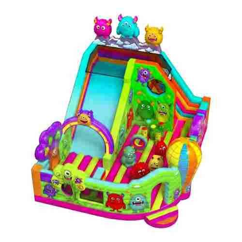 Коммерческий надувной батут «Милые монстрики» 10×8,6×7,3 м