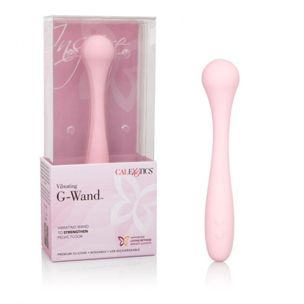 Перезаряжаемый вибромассажер Inspire Vibrating G-Wand (10 режимов) (Цвет: розовый)