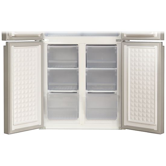 Холодильник Ginzzu NFK-425 White glass