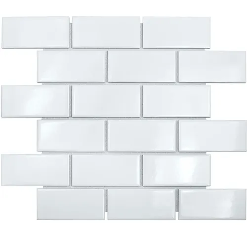 Керамическая мозаика Brick White полированная