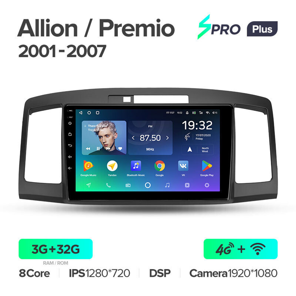 Teyes SPRO Plus 9" для Toyota Premio, Allion  2001-2007