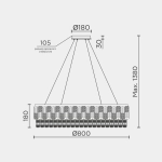 Подвесная люстра Modelux ML.7039.800 GD