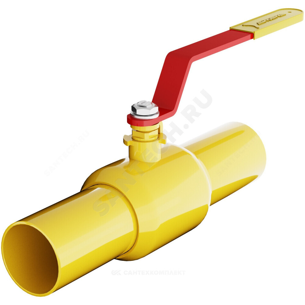 Кран шаровой сталь газ GAS PRO 11с67п 2ЦП.00.1 Ду 25 Ру40 п/привар L=230мм Маршал 2ЦП.00.1.040.025/020