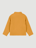 Поло оверсайз с длинным рукавом Mjölk Mustard, из муслина