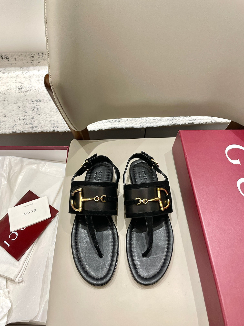 Gucci Horsebit Thong Sandal
