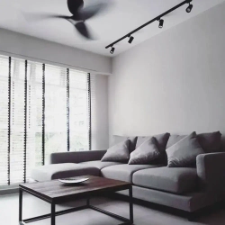 Комплект светильников на трек однофазные черные 6шт+аксессуары+лампы 48Вт 4000К 3900лм пластик