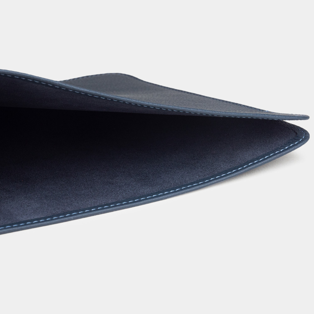 Чехол для iPad из кожи теленка, синего цвета