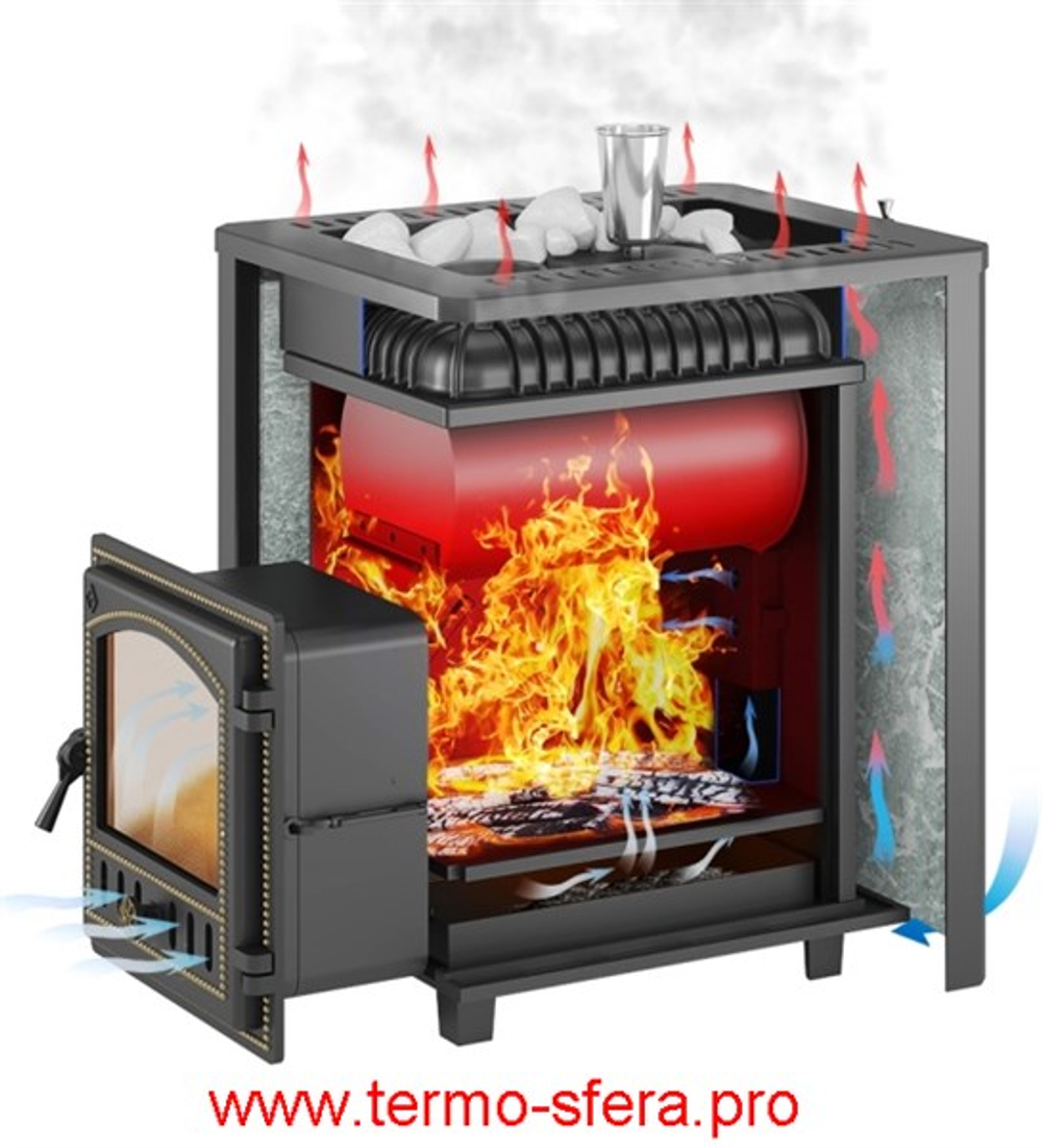 Печь для бани Эверест 24 Легкий пар (280) Талькохлорит,S-20