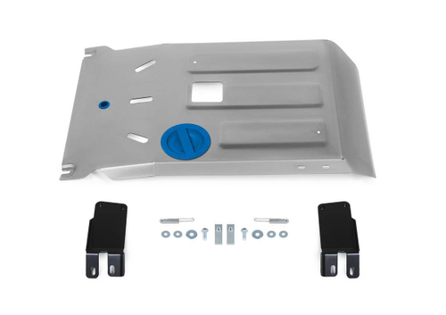 Защита картера Rival для Sollers Atlant 2022-н.в., алюминий 3 мм., с крепежом, штампованная, 333.1601.1