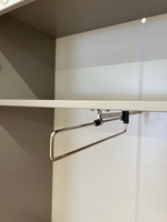 Шкаф для одежды, 79х35х185, Индра, распашной, в прихожую и ванную, МДФ, серый, Dipriz