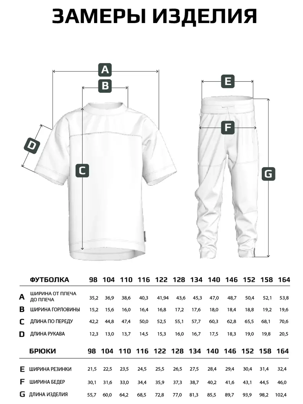 Спортивный костюм для мальчика, футболка и брюки