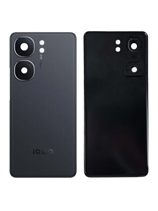 Задняя крышка для Iqoo Neo 9S Pro 5G черная (Black) со стеклом камеры