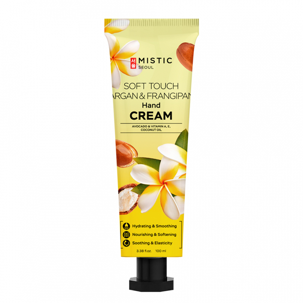 MISTIC SOFT TOUCH ARGAN & FRANGIPANI Hand Cream Питательный крем для рук для очень сухой кожи с аргановым маслом и экстрактом цветков франжипани 100мл