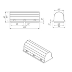 Понтон Политим(1872x784x681см;серый) - арт.560915