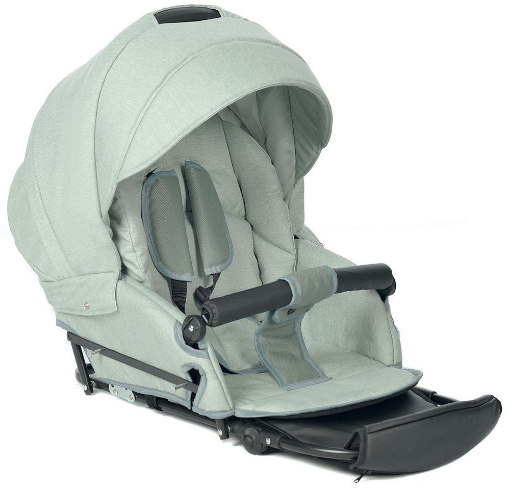 Детская коляска Indigo Barbara 21 Classic 3 в 1 с автокреслом Avionaut Cosmo Grey Ba02 шалфей