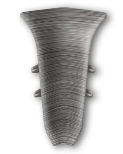 Угол внутренний для плинтуса 85мм "Идеал Классик", 187 Алюминий темный