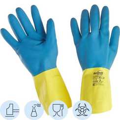 Перчатки Manipula Specialist Союз КЩС латекс/неопрен с хлопковым напылением