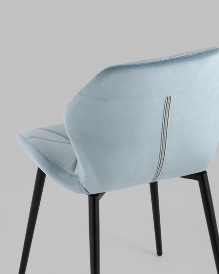 Стул Эдвин велюр пыльно-голубой