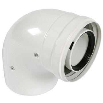 Отвод раздельного дымохода Baxi DN Ø 80 мм. 90° алюминиевый KHG 71401801-