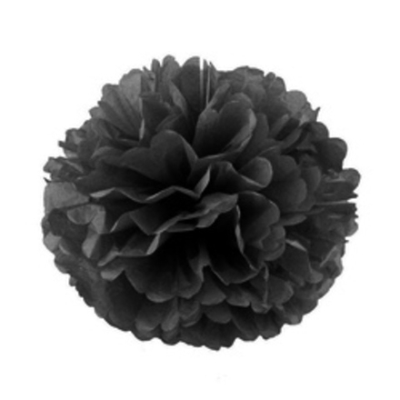 Бумажный Помпон Серый, 20 см