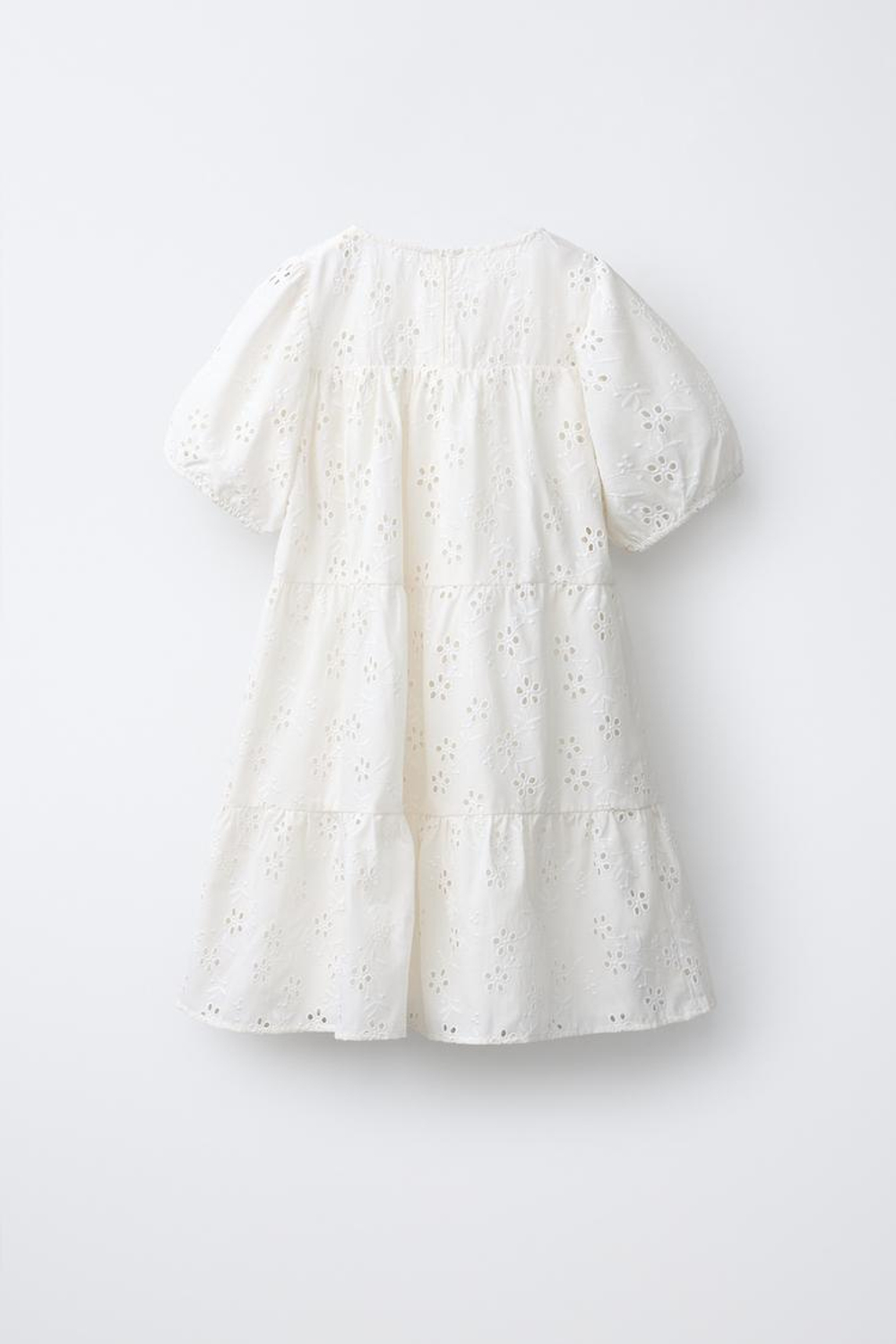 ZARA ВЫШИТОЕ ПЛАТЬЕ, ЭКРЮ