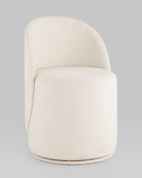 Пуф Loreen вращающийся букле белый